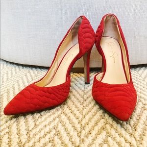 Jessica Simpson Red Quilted Heels